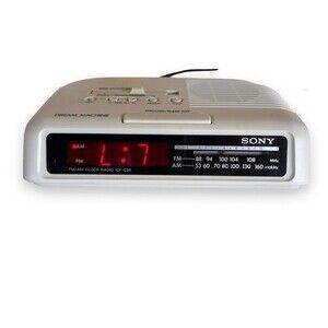 Vintage Sony Dream Machine Clock Radio Battery Backup Model ICF C25 READ DESCRIP